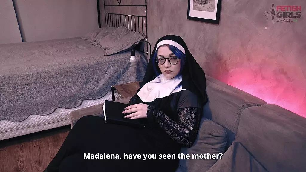 Naughty Nun Madalena Takes a Creamy Ass Filling