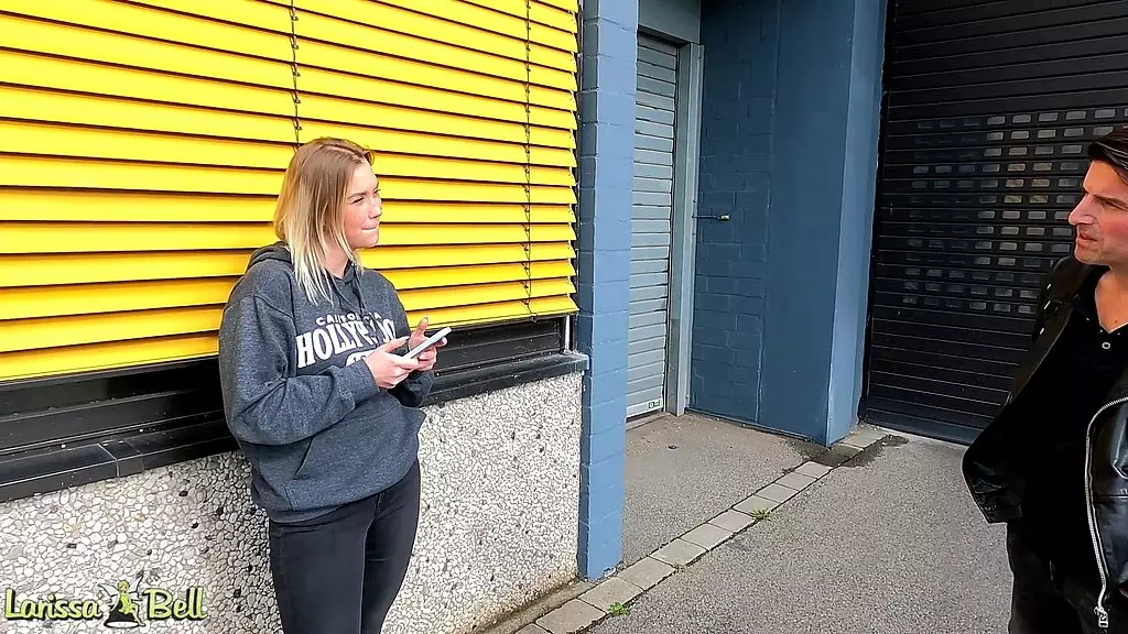 Blonde German Cutie Hooks Up on the Street