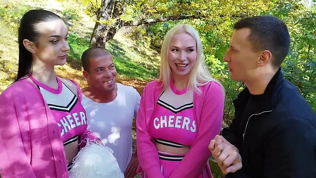 Cuckold Coach Humiliated by Busty Cheerleaders