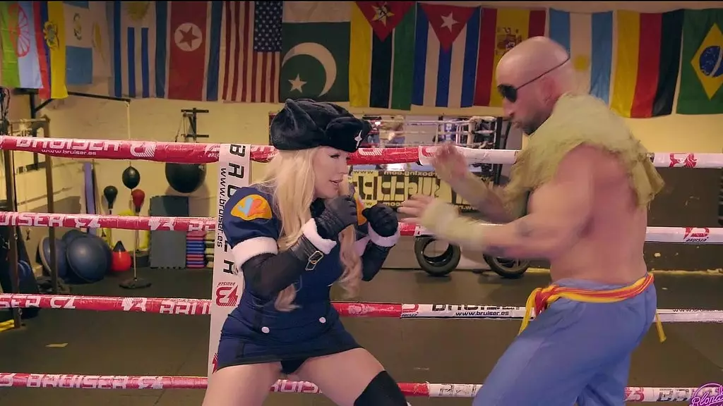 Blondie Fesser as Kolin: Hardcore Street Fighter Cosplay Fuck