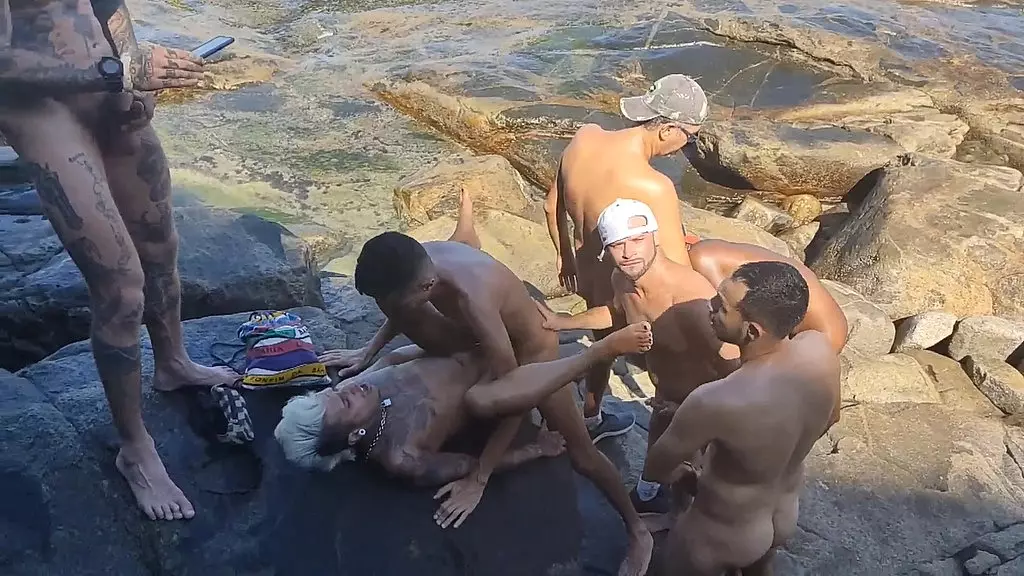 Gay Beach Orgy with Ander Hard and Friends