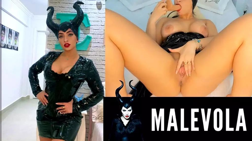 Maleficent Cosplay Girl Rides Big Dick Toy