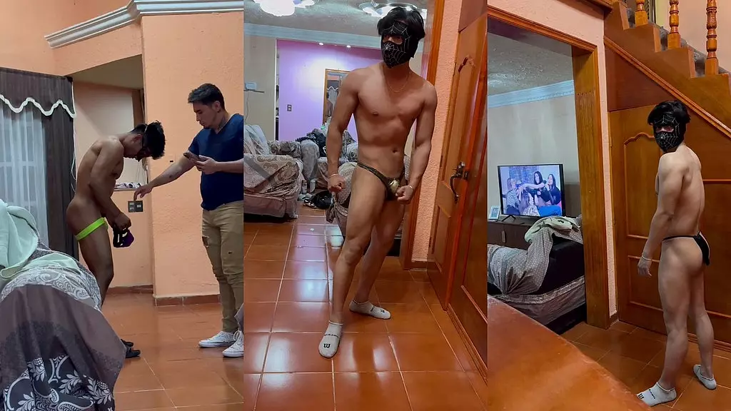 Bearded Bros Strip Down & Try On Thongs for Sponsors