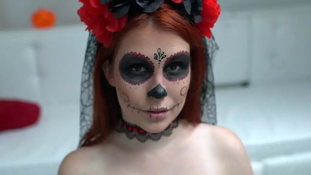 Kaira Love's Halloween 4on1 Debut: DP, Anal & Facial