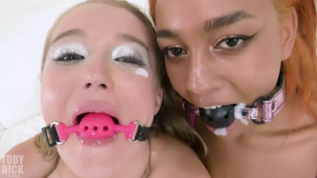 Toby Dick Fucks Two Hot Lesbians in Rough Anal Action