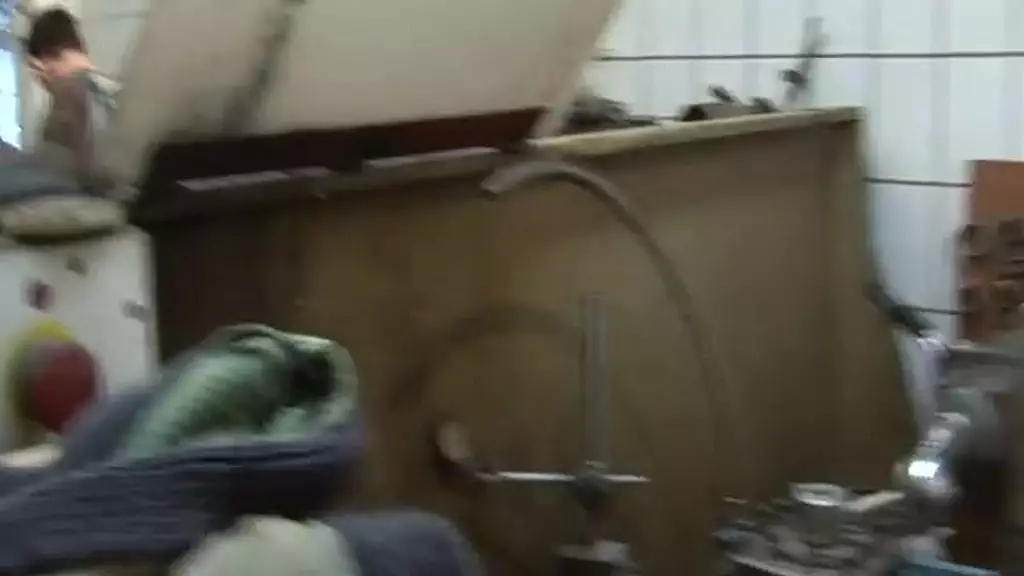 Wild Interracial Fuck in a Mechanic Factory