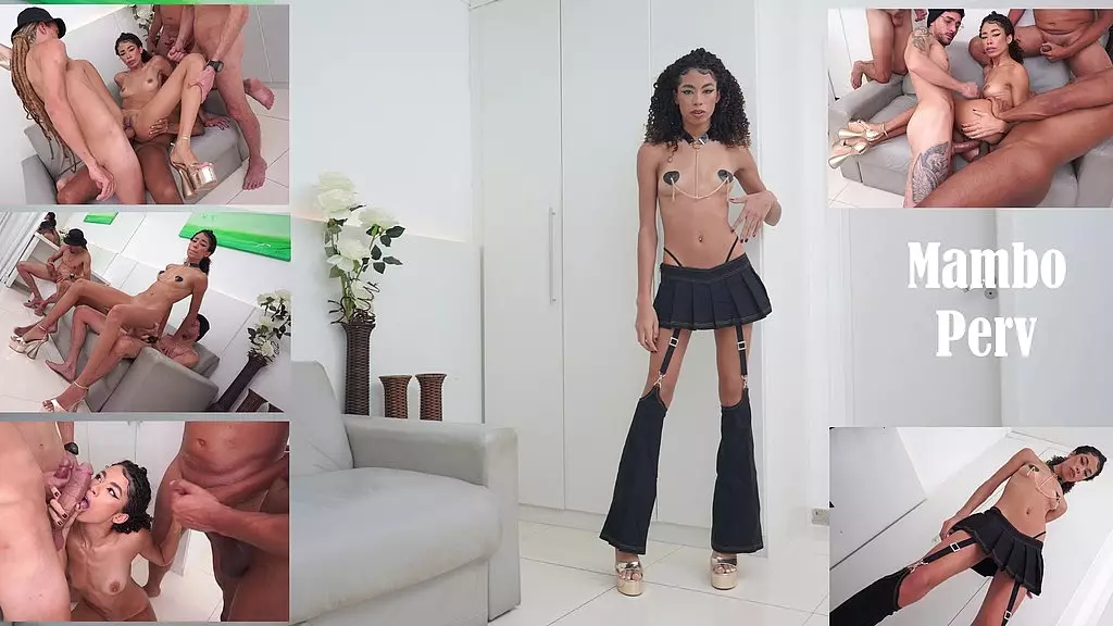 Tall & Slim Japanese-Brazilian OB Honey Devoured by 4 Monster Cocks