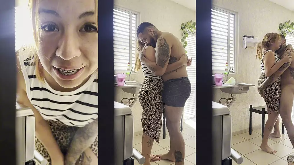 Tifanny Seduces Manson with Hidden Cam in Kitchen