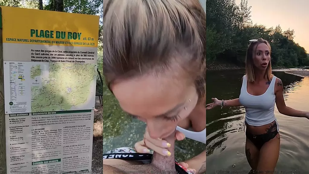 Little Angel's Wet and Wild Outdoor Blowjob