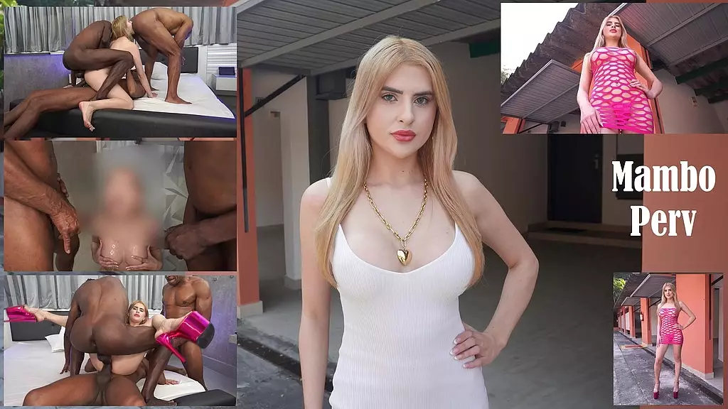 Brazilian Blonde Bombshell Gangbanged by 3