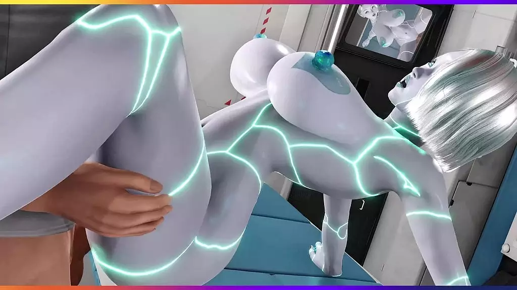 Fucking Droid Girl's Holes in Slut Mode