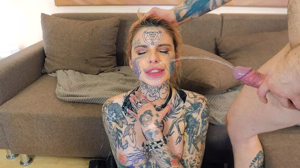 Russian Tattooed Babe Polina Ice Destroyed in 2on1 Rough Sex