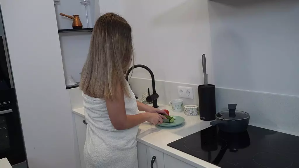 Busty Blonde Takes BBC in Doggy