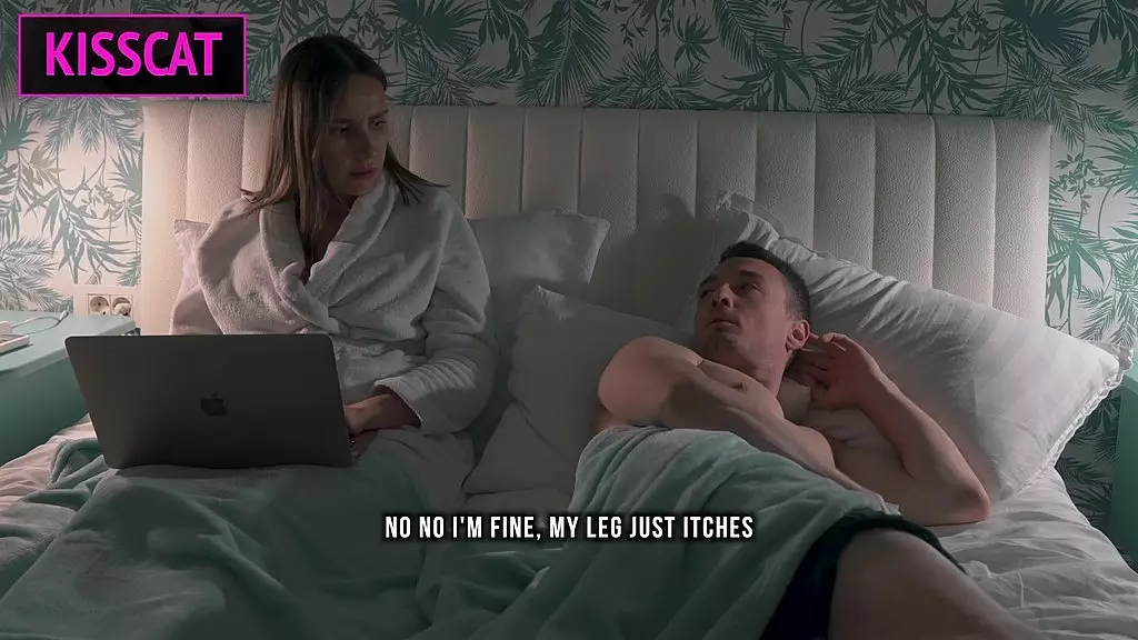 Step Mom Helps Step Son Cum in Shared Bed