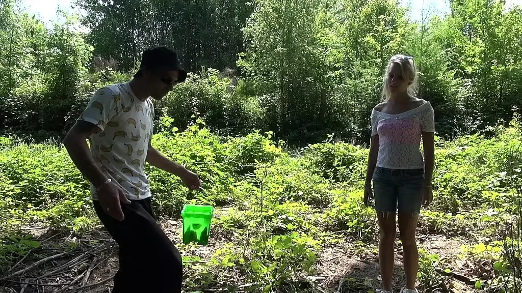 Blonde Cougar Milana Milka's Wild Forest Fucking