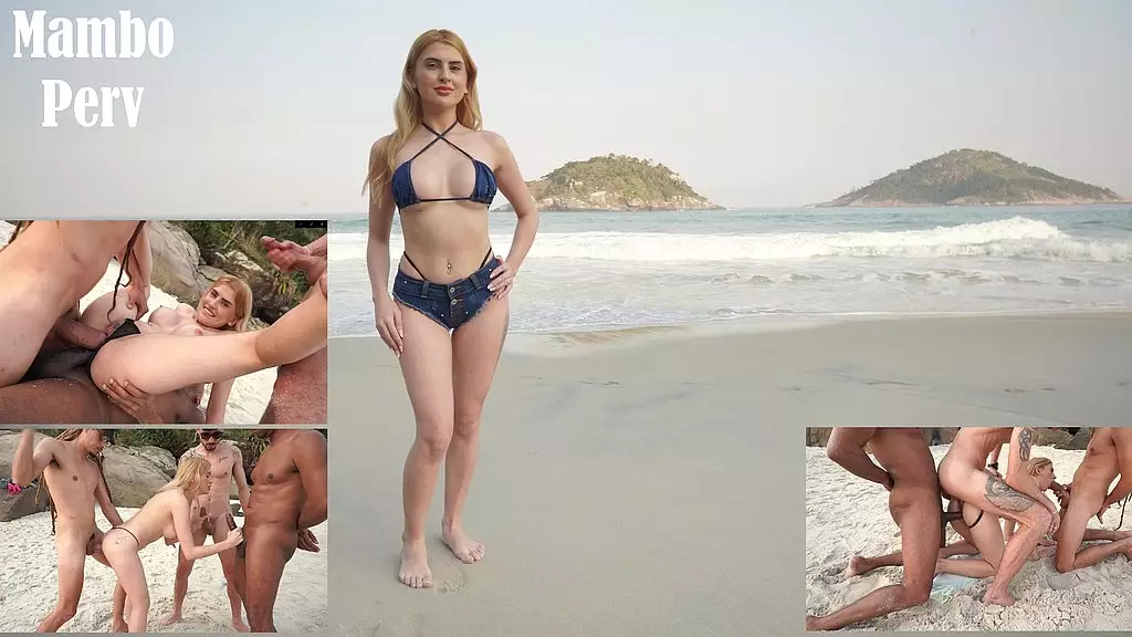 Brazilian Blonde Gets Fucked in Public by Monster Cock