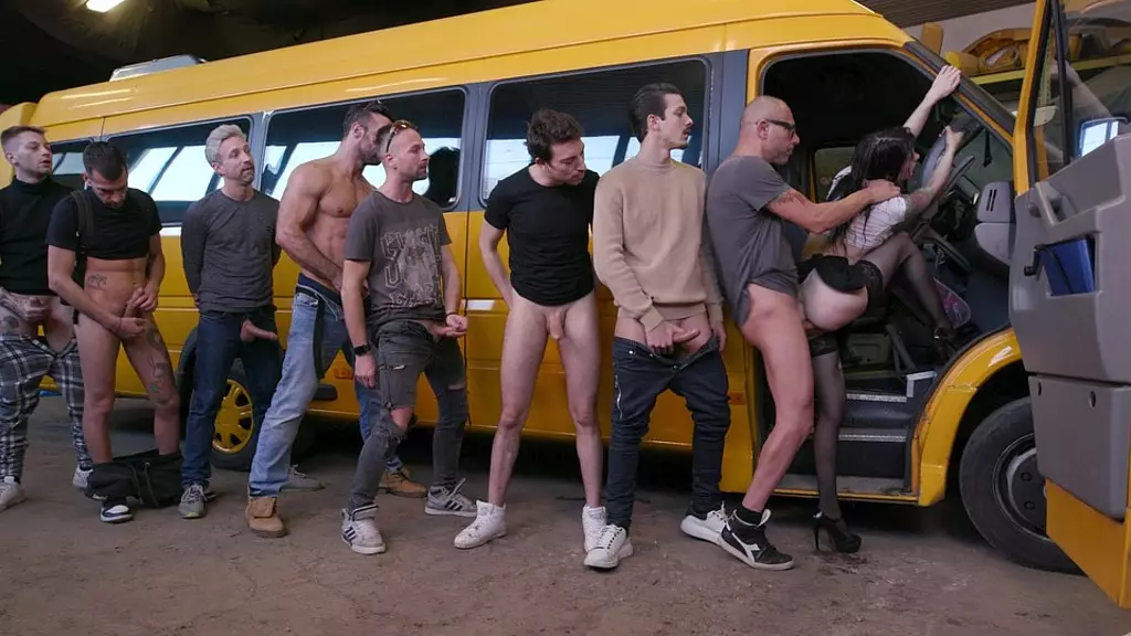 Anna De Ville Takes 9 Monster Cocks in Wild Bus Ride