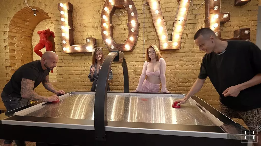 Air Hockey Loser Fucks Friend's GF in Wild Revenge