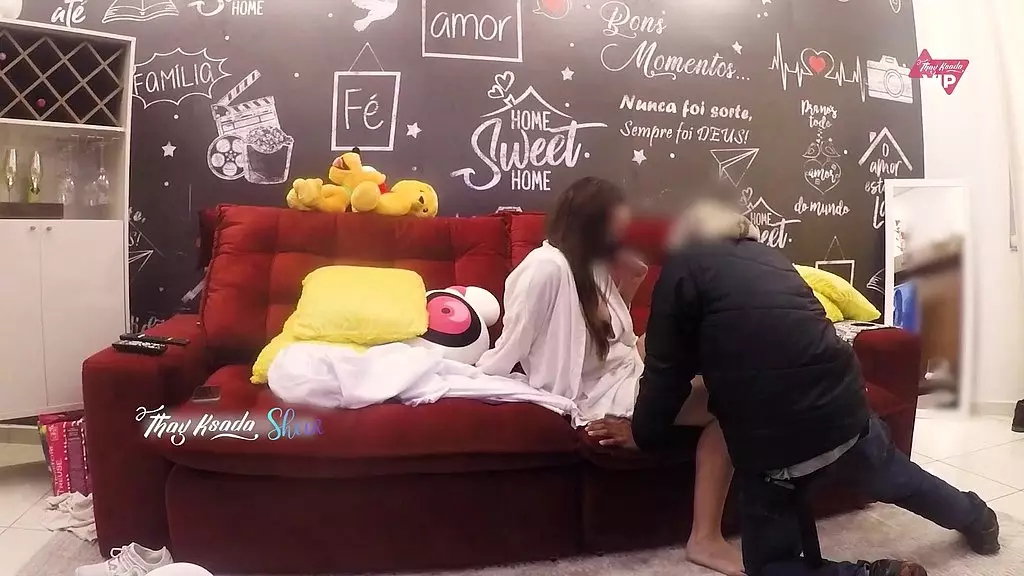 Naughty Delivery Man Fucks Me on the Couch