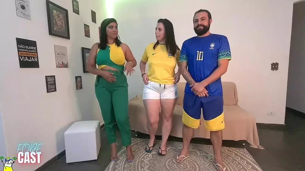 Brazilian Babe Ale Mancini Takes on World Cup Menage