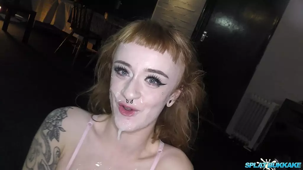 Azura Alii's Debut Bukkake: Tattooed Punk Slut Devours BBC