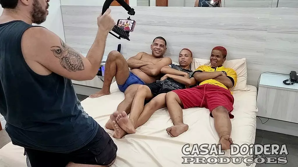 Lesbian Couple Shares Dick with Multiple Guys by the Pool