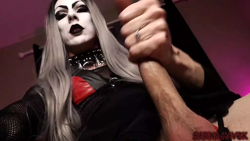Goth TS Sarina Havok Demands Boot Licking & Begging