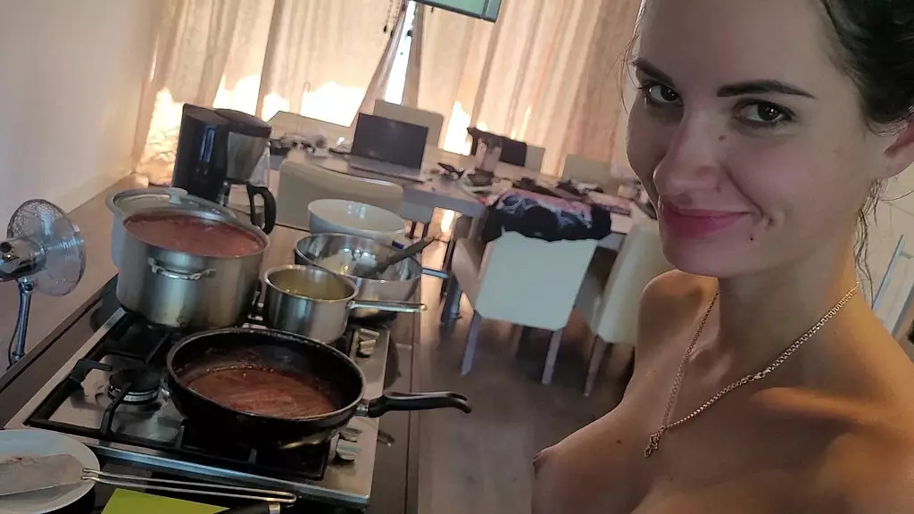 Nude Blonde Megan Venturi Fucked Hard in Kitchen