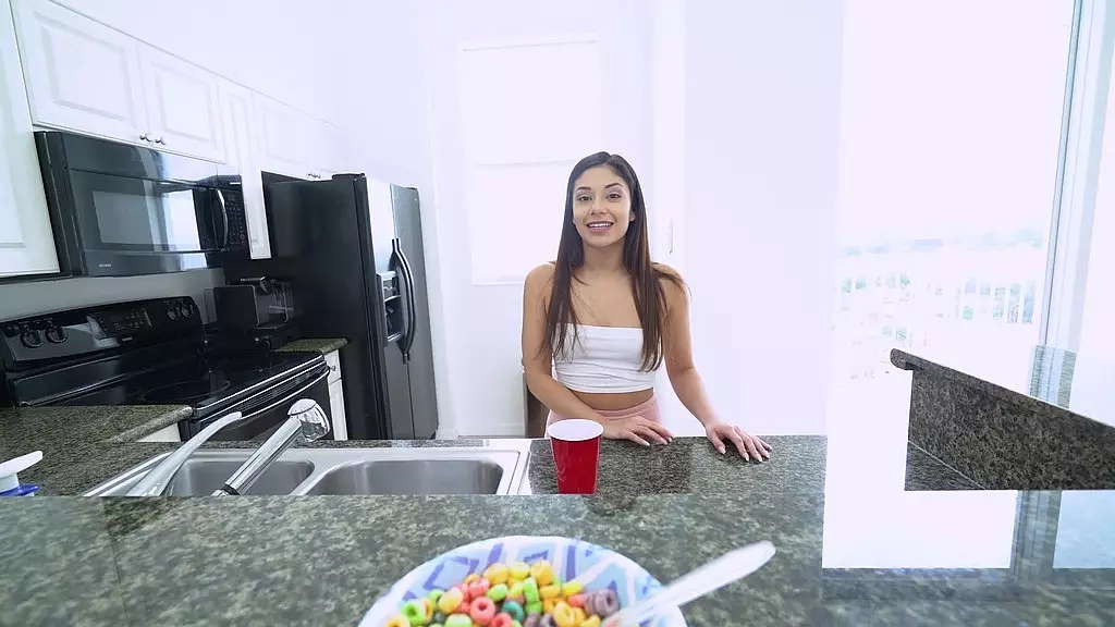 Horny Latina Stepsis Takes Stepbro's Morning