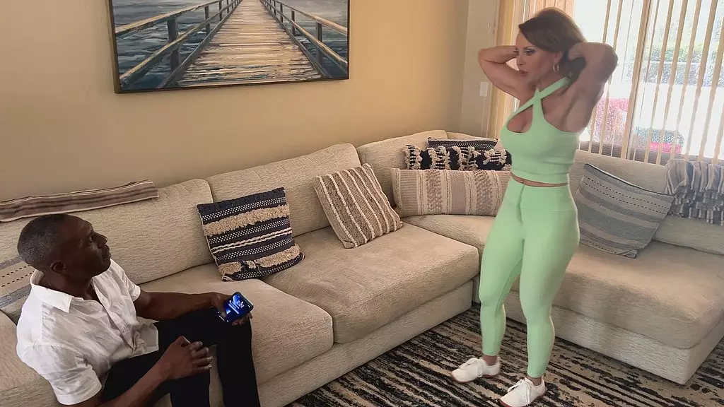 Trainer's Surprise: Janet Mason's New Massive Tits