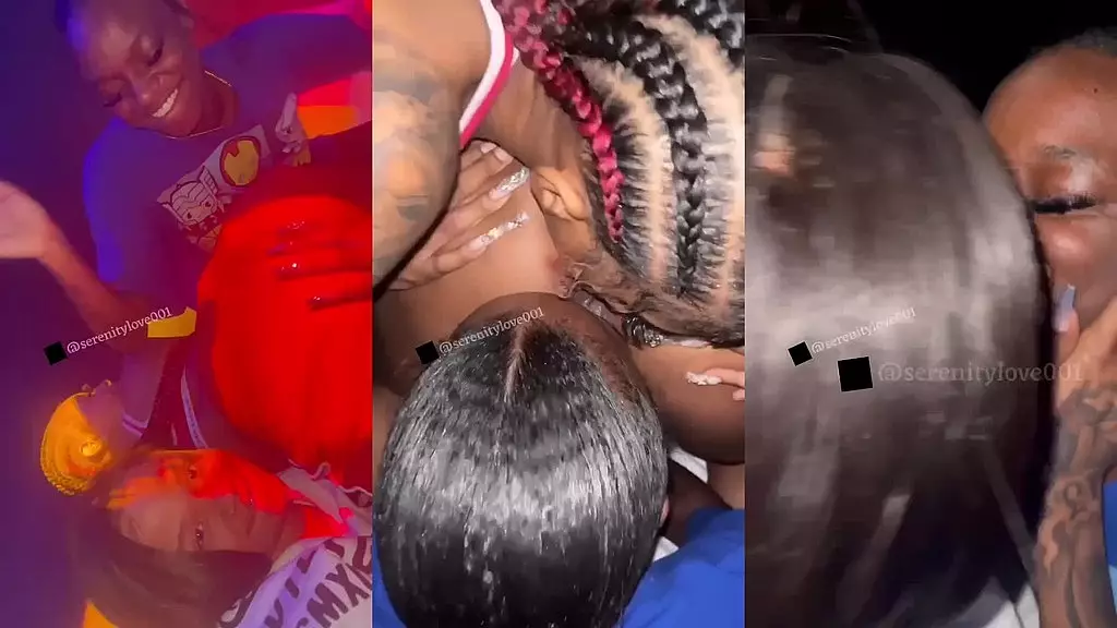 Ebony Lesbians Destroy Each Other's Asses in the Club