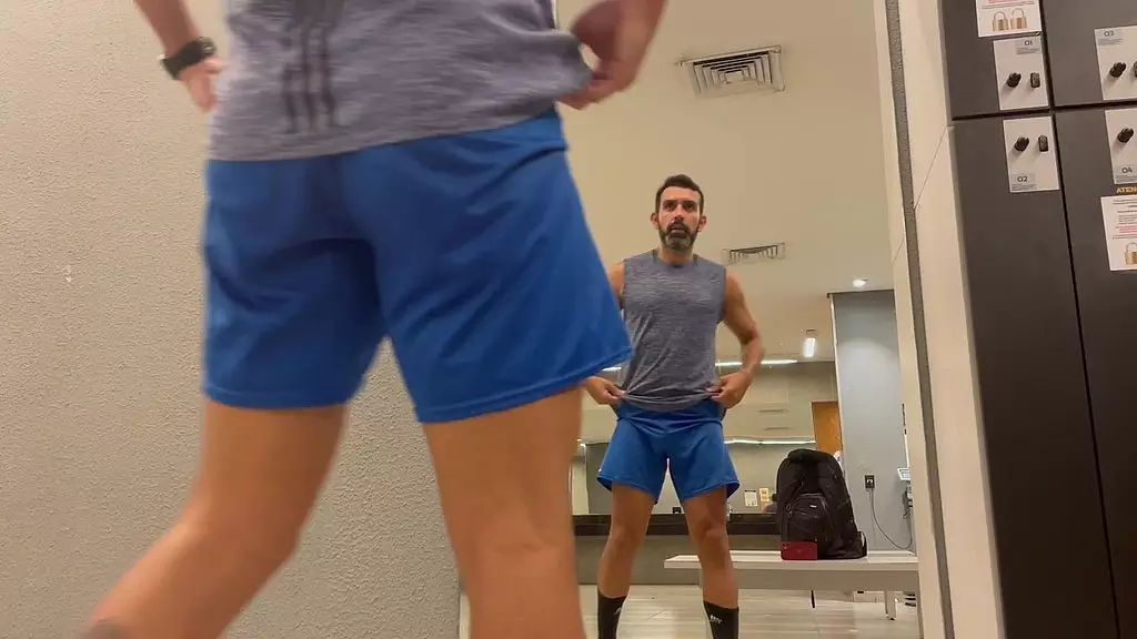 Blonde Bombshell Gets Railed in Gym Locker Room