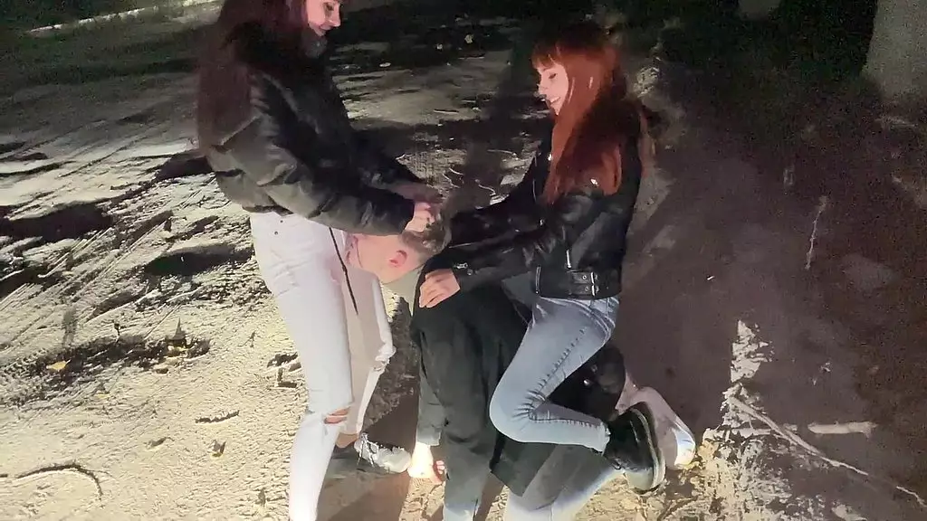 Rough Outdoor Domination by Bratty Girls