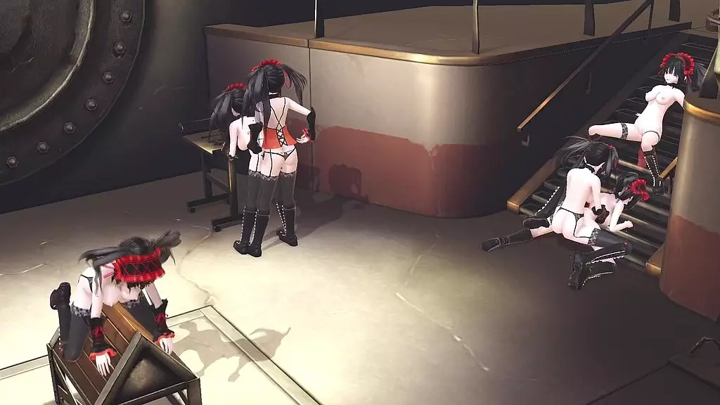 Kurumi's Naughty Duplicates Get Down