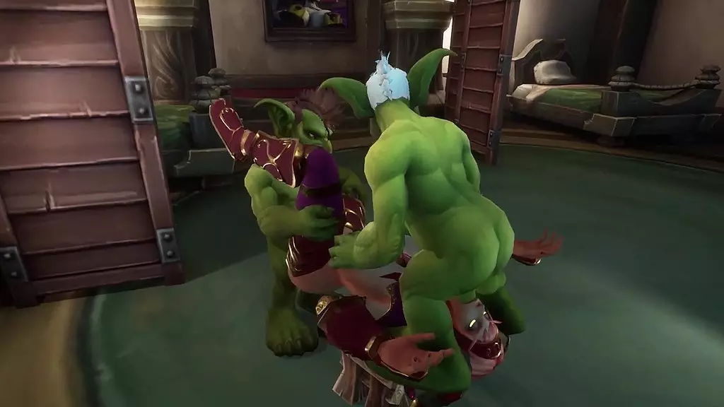 Warcraft Parody: Naughty Elf Threesome with Goblins