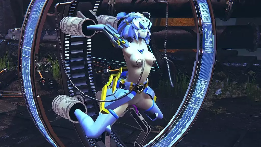Robot Girl Rides Giant Sex Machine in 3D Hentai