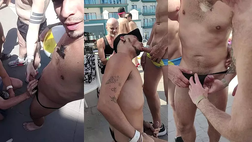 Poolside Blowjob Frenzy at the 2025 Grabbys!