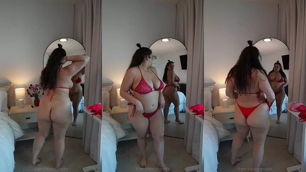 Dani Valentina's Sizzling Red Bikini Try-On