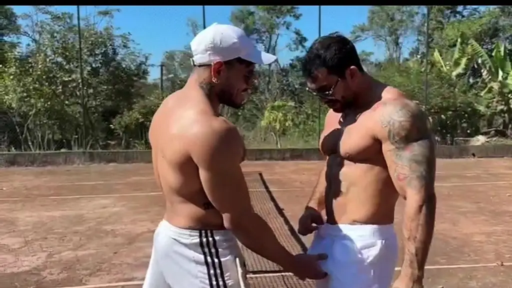 Tennis Court Bareback Fuck with Diego Mineiro