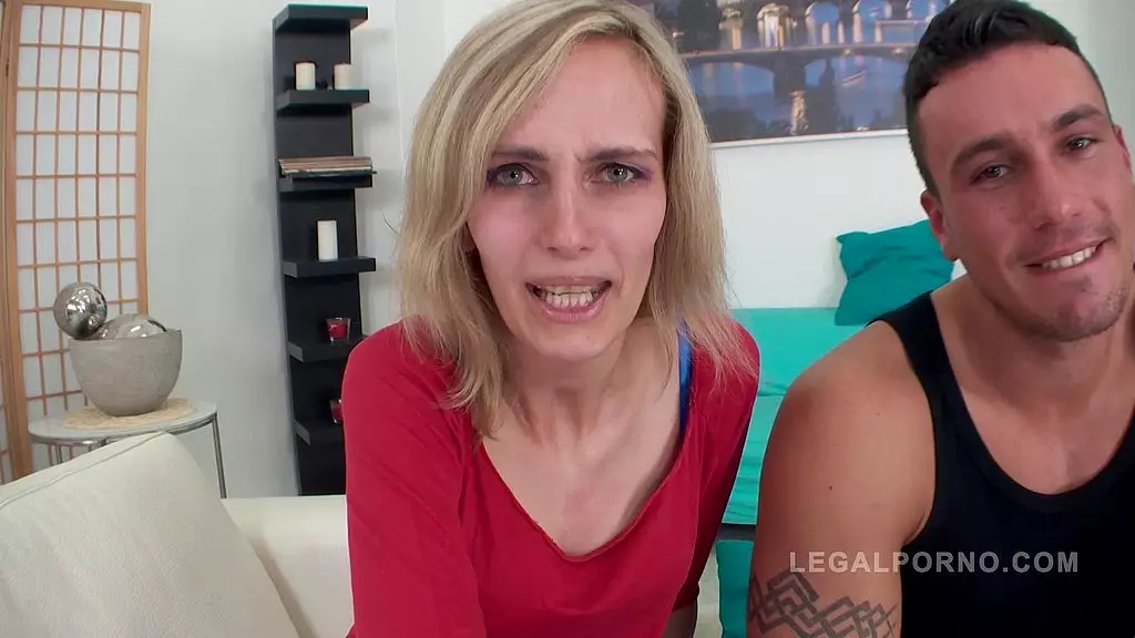 Russian Blonde Cougar Milana Milka Destroyed in Anal Casting