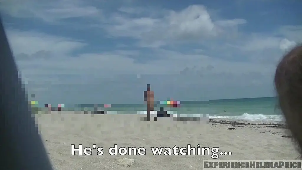Nude Beach Tease with Helena Price