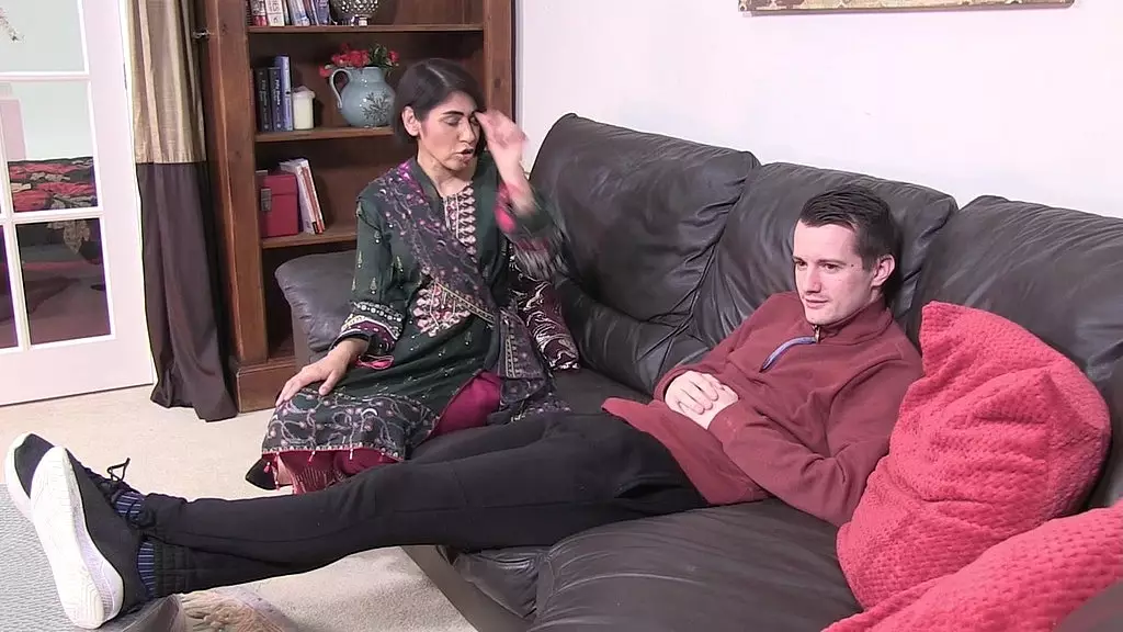 Indian Milf Devours Big White Cock