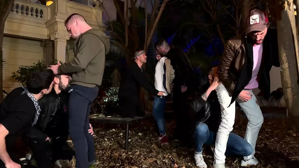 Barcelona Gangbang: Rival Thugs Clash in Anal Orgy