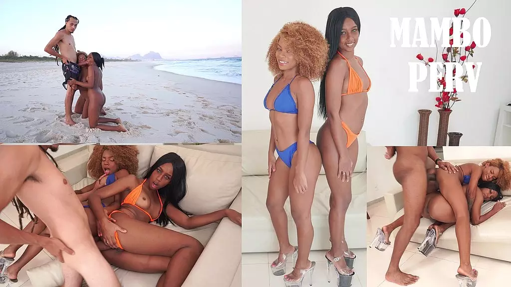 Jasminy & Rebeca Villar's Beachside BBC Threesome