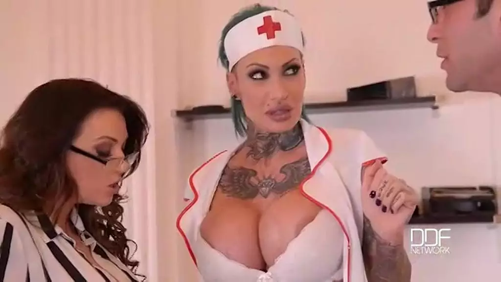 Wild Tattooed Nurses Humiliated in Doctor's Office
