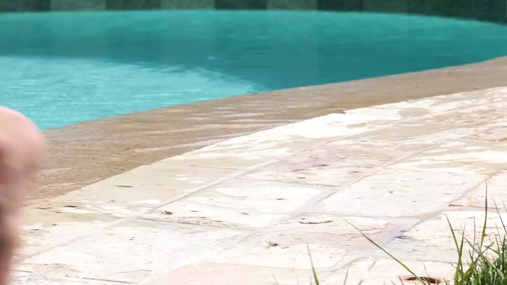 Spanish Teen Susy Gala Blows Dick by the Pool