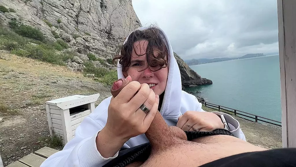 Darcy Dark's Wild Mountain Blowjob