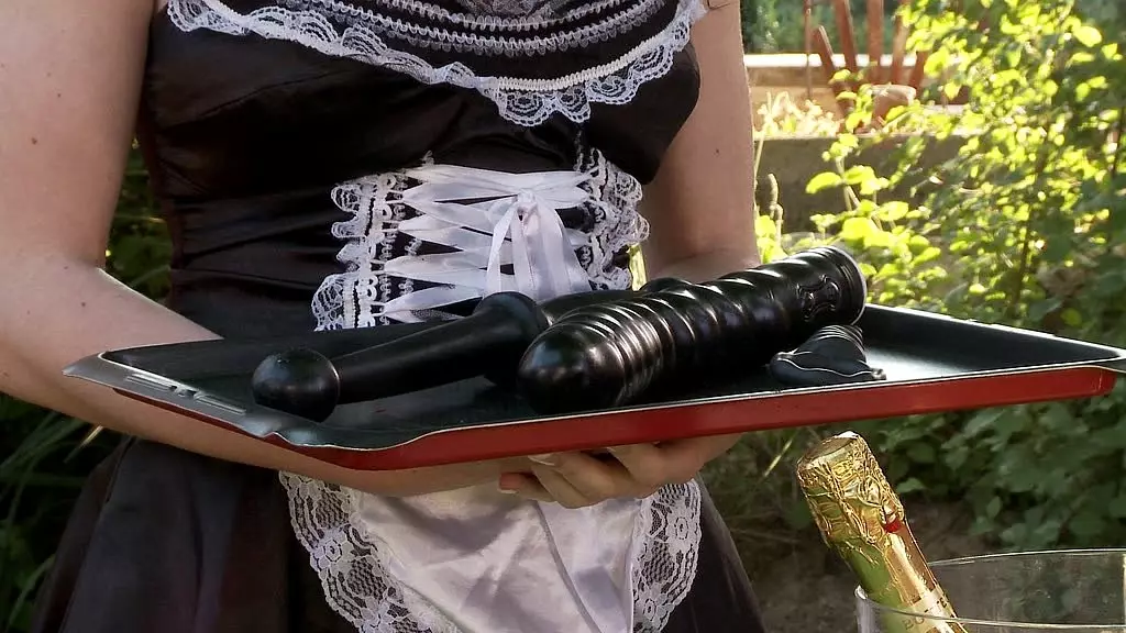 Busty Lady Teaches Maid a Lesson