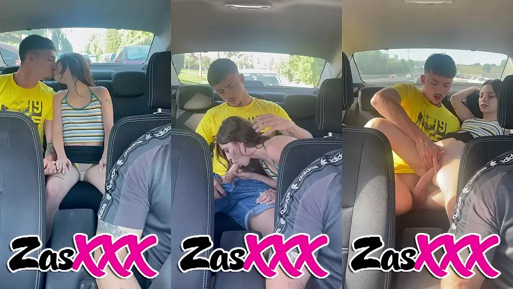 Young Lovers Fucking in a Taxi