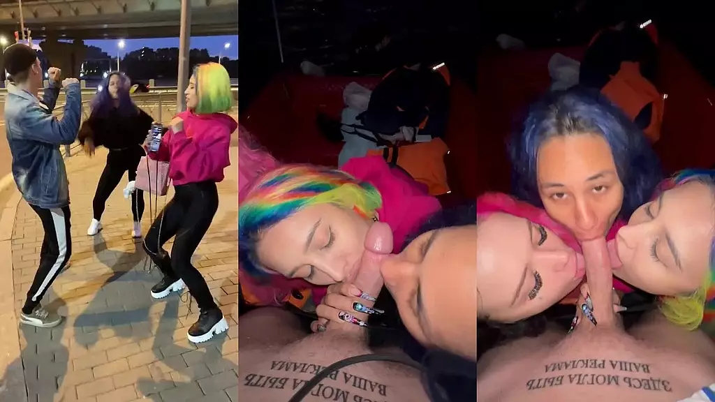 Roxi Lips & Anna Batman Destroy His Ass on a Boat